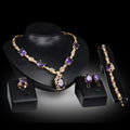 Edgy bridal jewelry set in punk style – necklace, earrings, bracelet & ring with a statement design
