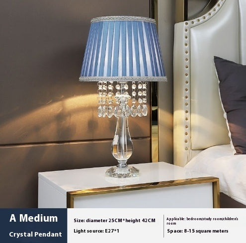 Crystal Table Lamp Dimmable with Remote Control Luxury LED