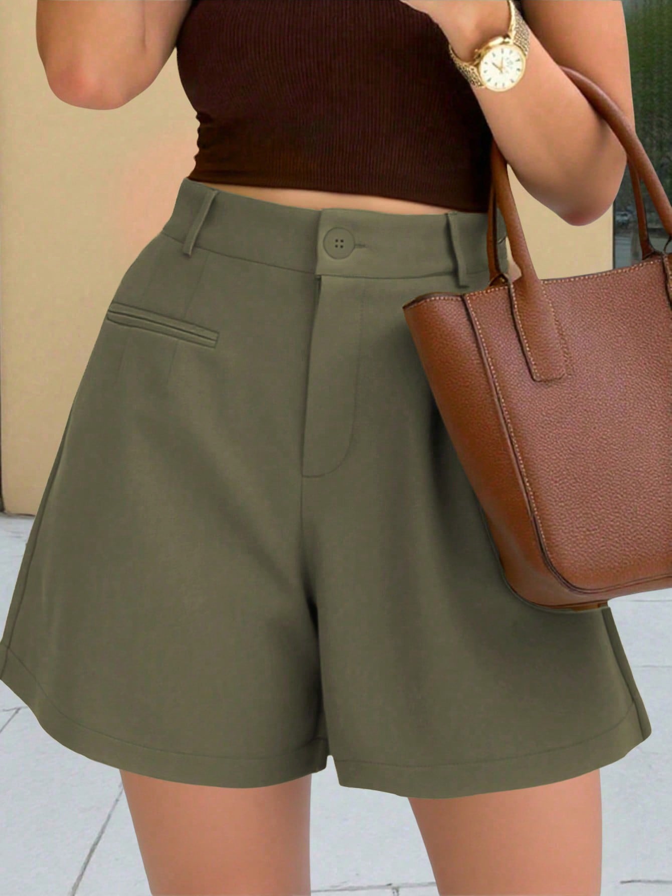 Women's High Waist Shorts Loose Straight Summer Comfortable Elegant