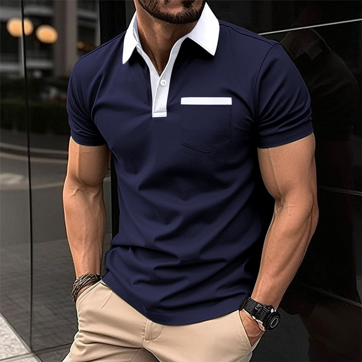 Men's Polo Shirt | Slim Fit Short Sleeve Collar Modern