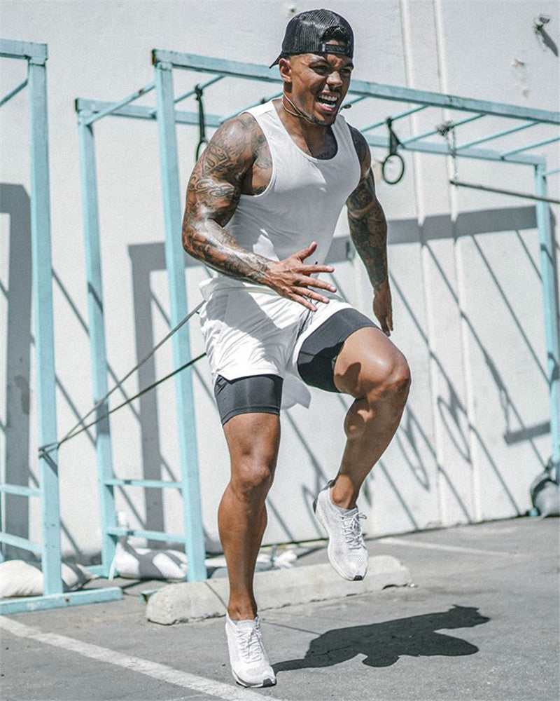 Men's 2-in-1 Running Shorts – Summer Sports Fitness Shorts