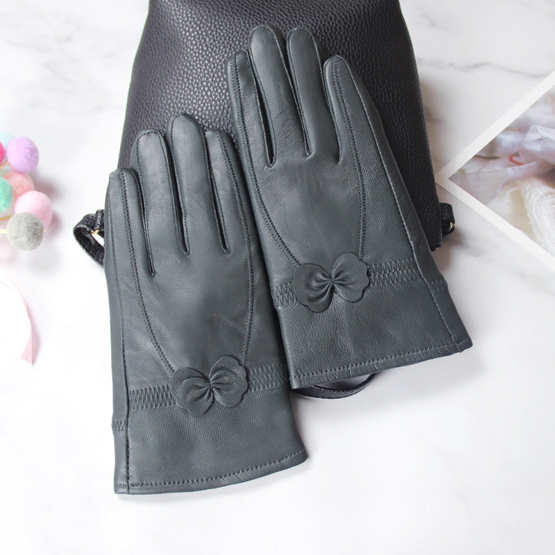 Damen Fingerlose Handschuhe mit Schmetterling – Korean Style