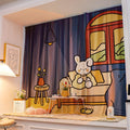 Children's Curtain Velcro Cartoon | Cabinet Curtain without Drilling