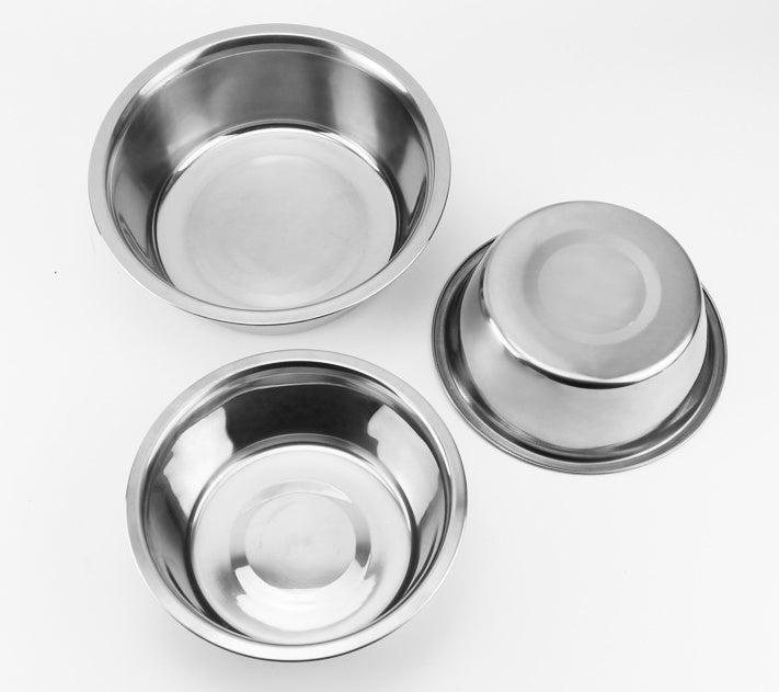 Stainless Steel Pet Bowl Dog Cat | robust hygienic non-slip
