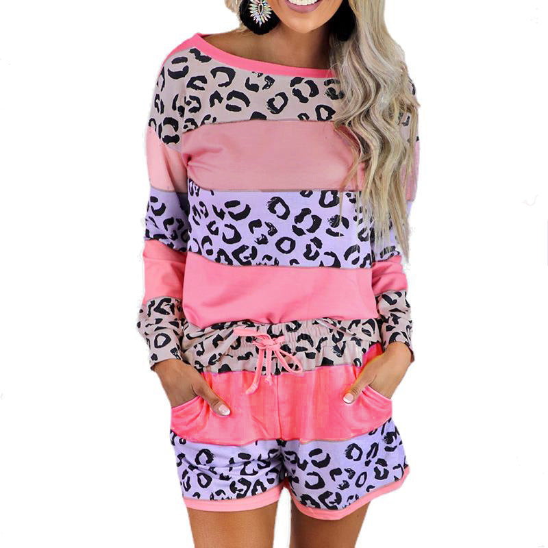 Damen Homewear Pyjama Set – Modischer Freizeitanzug mit Print