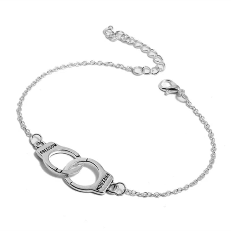 Trendy Handcuff Ankle Bracelet – Stylish Beach Anklet in a Modern Design