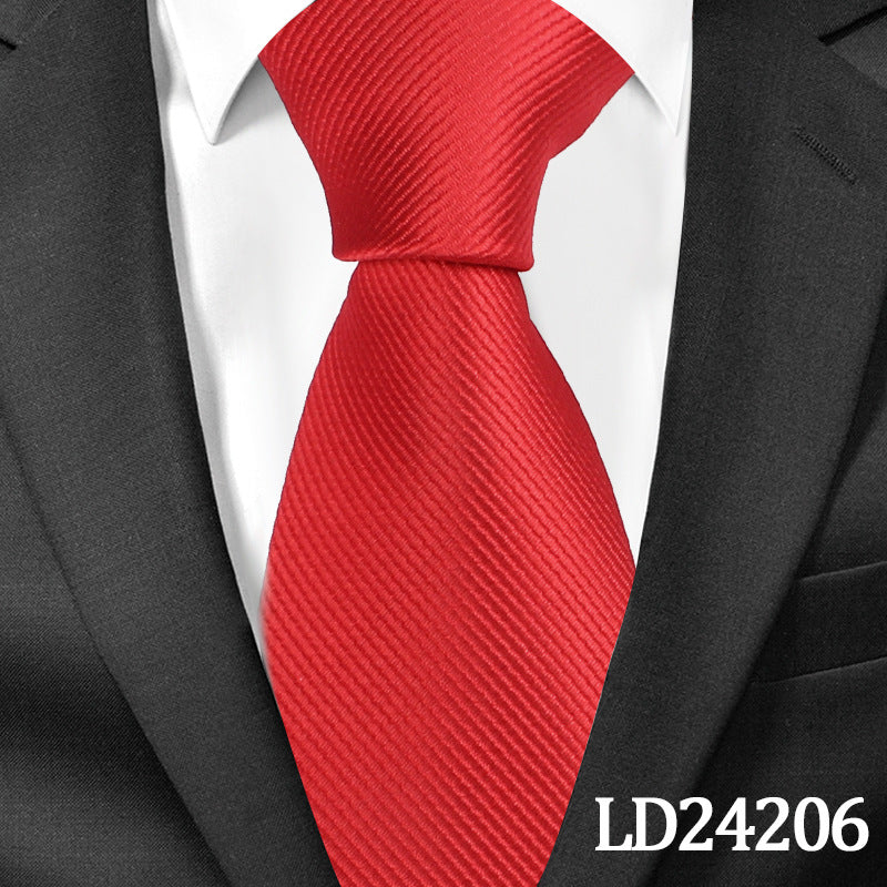Men's Tie Set 6cm Striped Plain with Pin Elegant