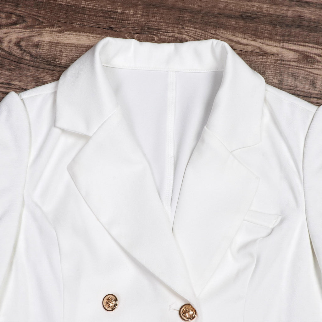 Eleganter Damen Cropped Blazer – Doppelreihig & High-End Design