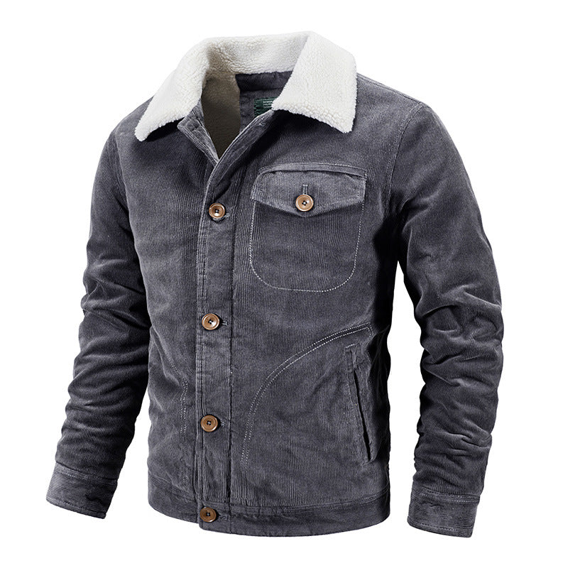 Men's Corduroy Jacket Loose Fit – Fashionable Casual Jacket Trend Style
