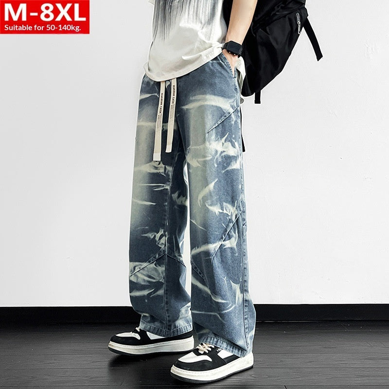 Men's Stretch Jeans Wide Leg – Loose Fit Casual Denim Trousers