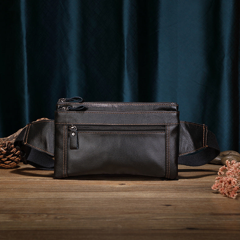 Leather Fanny Pack for Men | Waterproof Outdoor Waist Bag