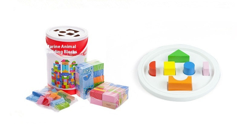 Montessori Bauklötze Kinder | Lernspielzeug kreativ bauen