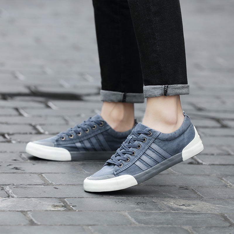 Men's Vintage Canvas Sneakers | Classic Comfortable Casual Shoes
