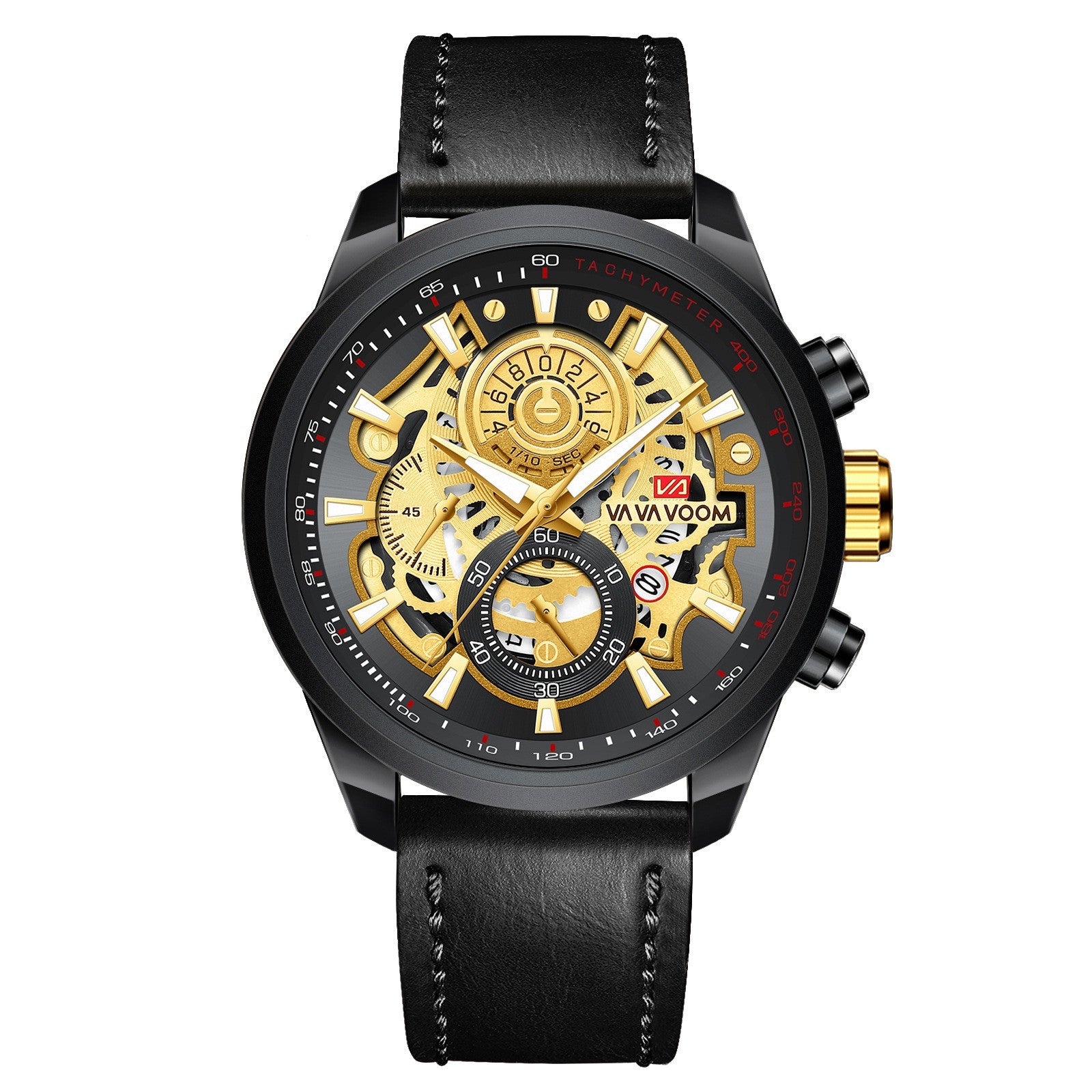 Men's Quartz Watch Black Gold | elegant business precise
