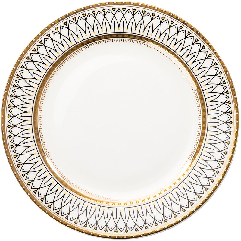 Keramik Teller modern rund | Frühstücksteller elegant Design