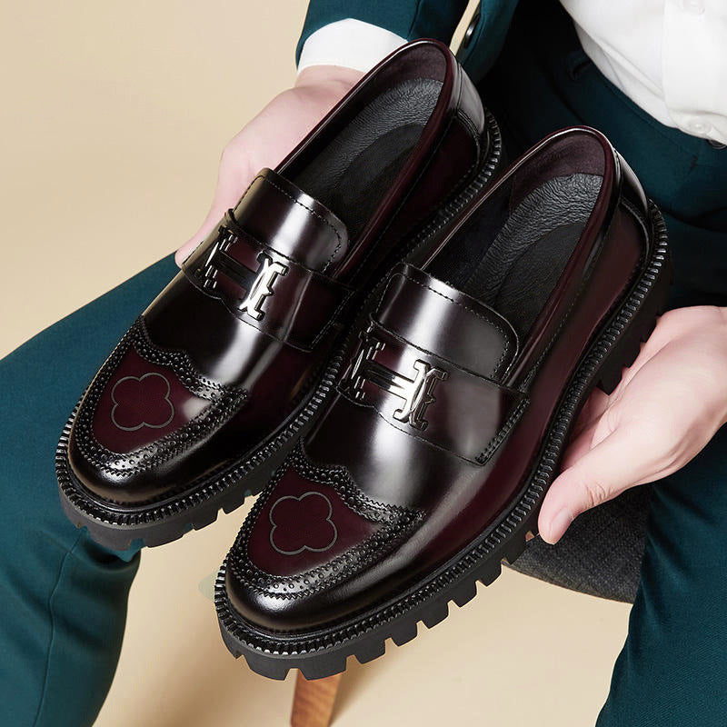 Men's Leather Shoes with Pearls | Matte Elegant Stylish Shoes