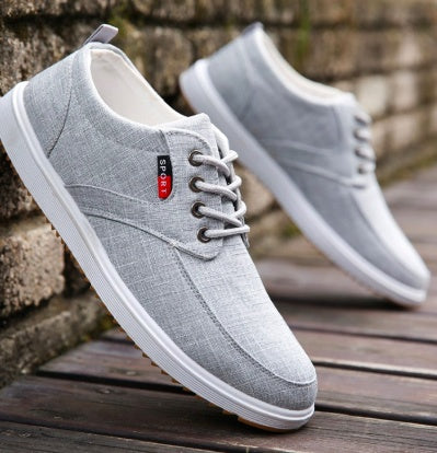 Men's Canvas Lace-Up Shoes | Breathable Comfortable Casual Shoes