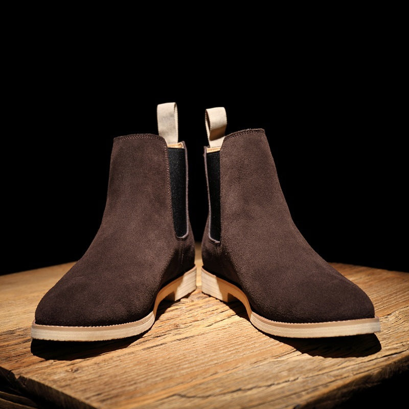 Men's Chelsea Boots Suede Winter – British High Top Ankle Boots