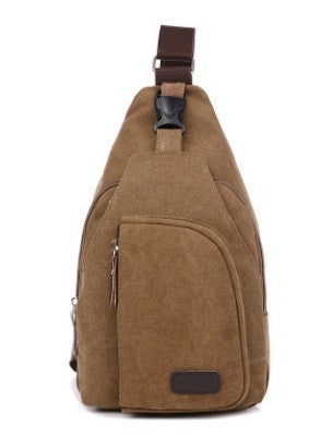 Men's Canvas Chest Bag Korean Style | Crossbody Bag