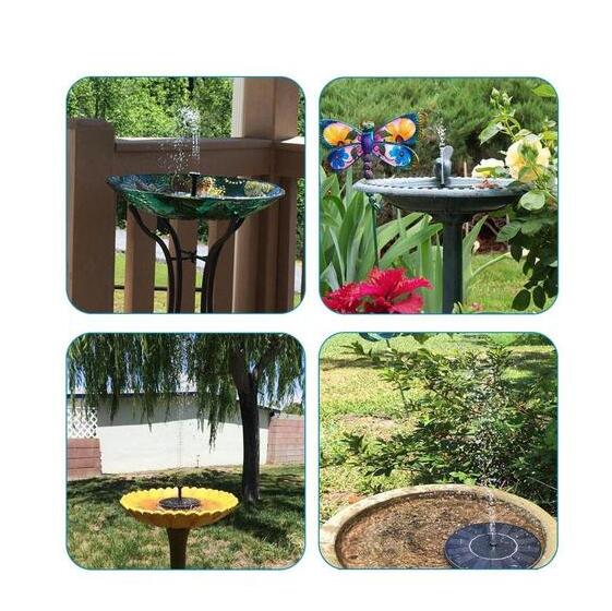 Solar Schwimmbrunnen für Garten – Mini Wasserfontäne mit LED Effekt