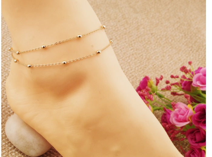 Trendige Mädchen Fußkette im europäischen Stil – Modernes Anklet für Sommer & Alltag