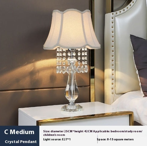Crystal Table Lamp Dimmable with Remote Control Luxury LED