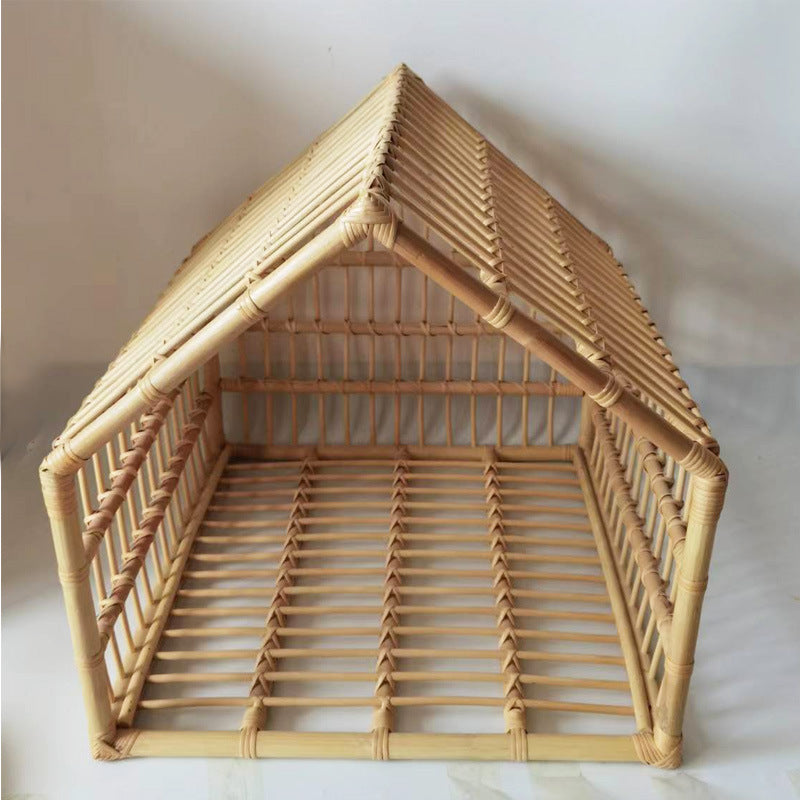 Rattan Cat Cave | Pet Bed Cat Dog Cozy Sturdy