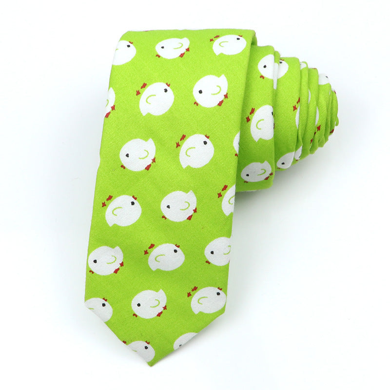 Slim Tie Men's Cotton Korean Slim Modern Elegant