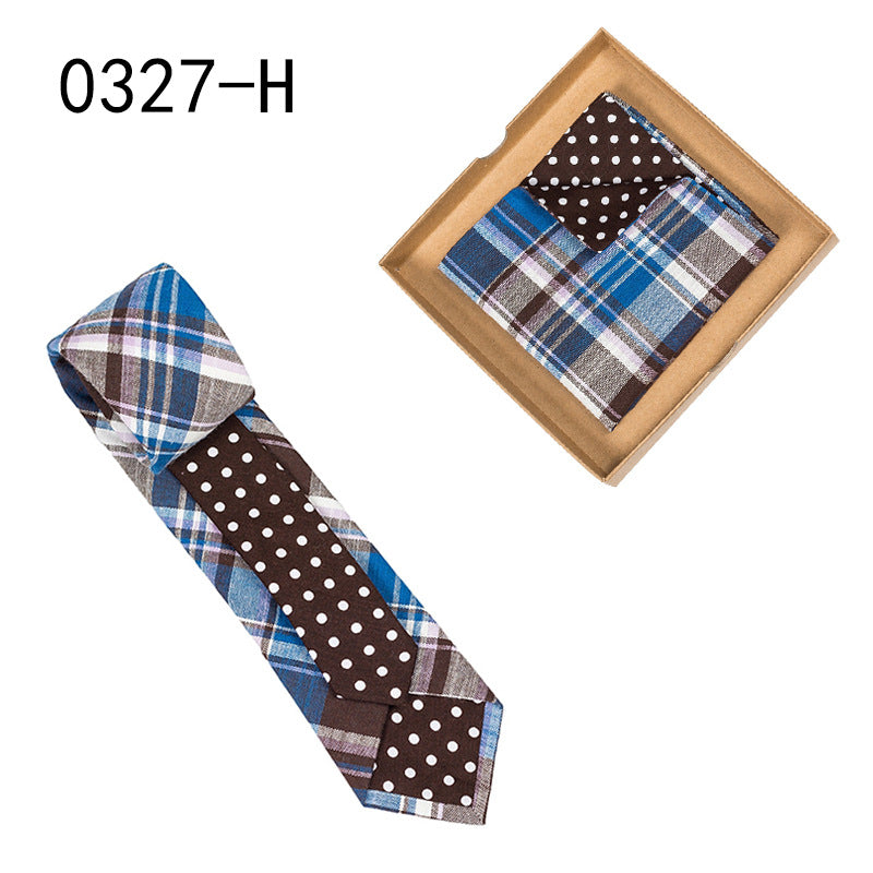 Herren Krawatte floral Baumwolle Einstecktuch elegant modern