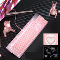 Pink Mechanical Keyboard | 104-Key Wired Gaming