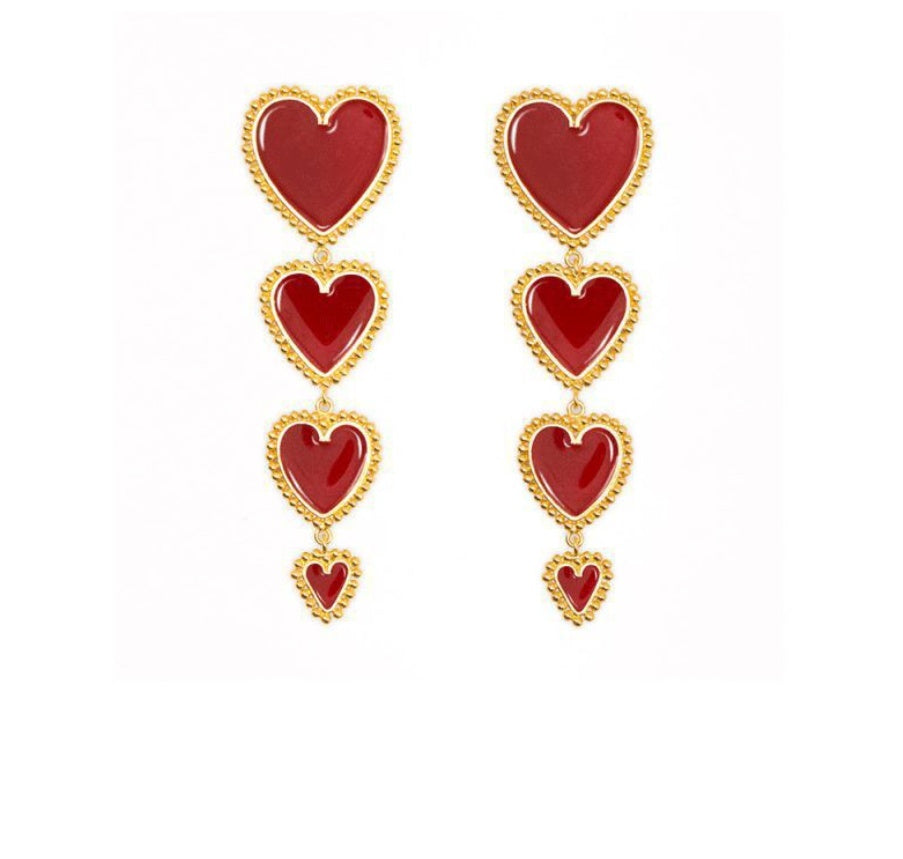 LOVE Statement Earrings - Punk Style Drop Earrings with Modern Design