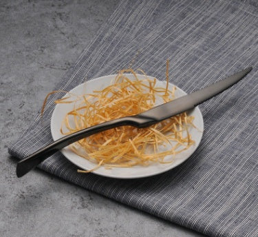 Schwarzes Besteckset Edelstahl | 4-teilig modern elegant Korean Style