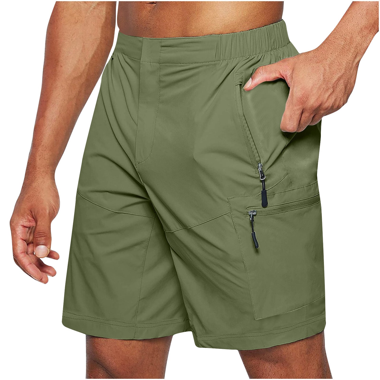 Men's Summer Shorts Knee-Length – Elastic Casual Long Shorts