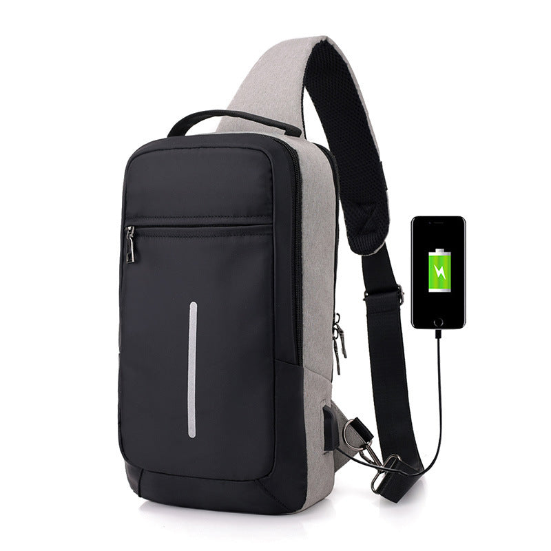 Anti-Theft Chest Bag with USB Charging Port | Secure & Modern Crossbody Sling Bag
