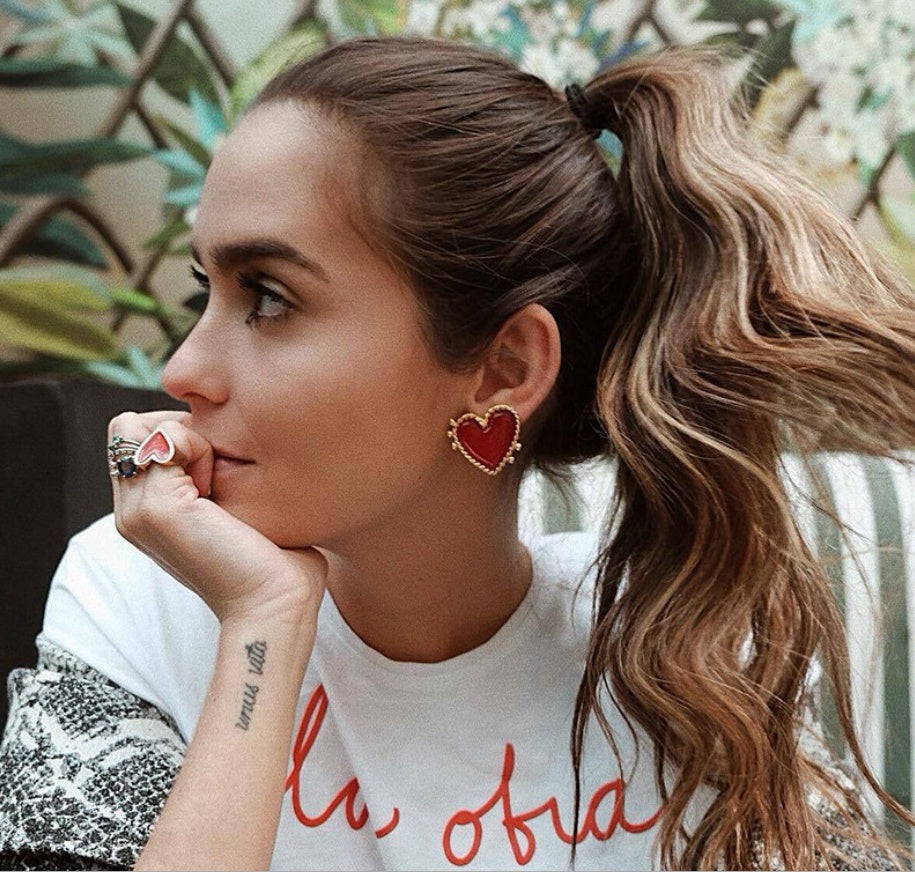 LOVE Statement Earrings - Punk Style Drop Earrings with Modern Design