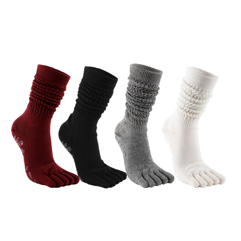 Damen Zehensocken Overknee – Rutschfeste Pilates Komfortsocken