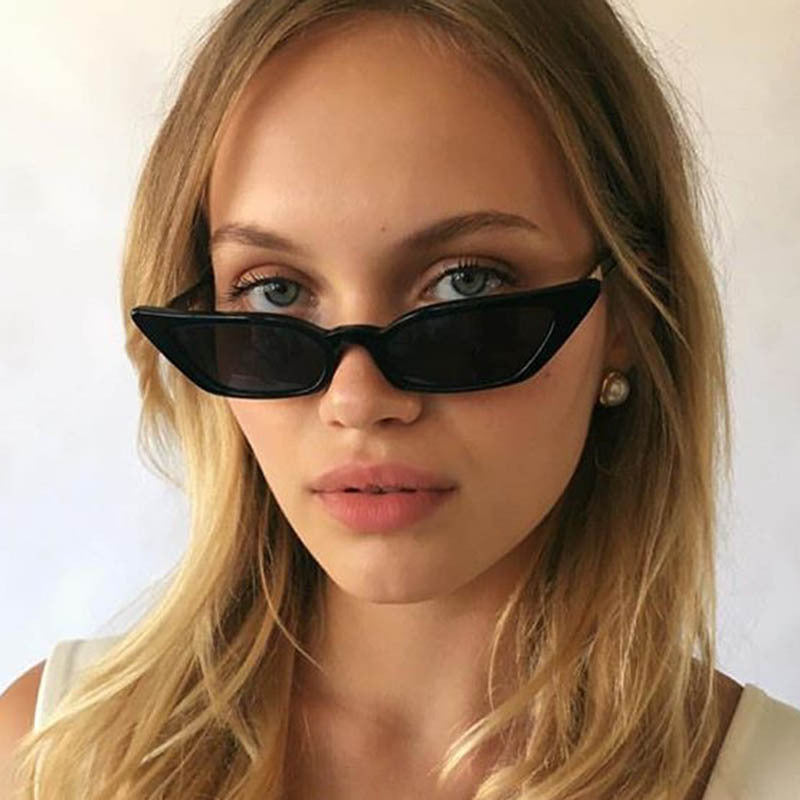 Vintage Cat-Eye Sonnenbrille Damen | Schmale Retro UV400 Shades