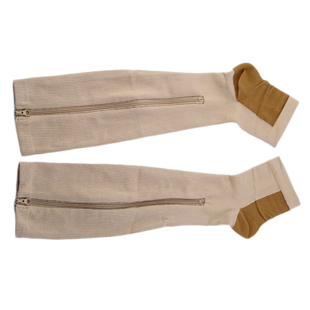Damen Kompressionssocken mit Reißverschluss – Slim Fit Support Socken