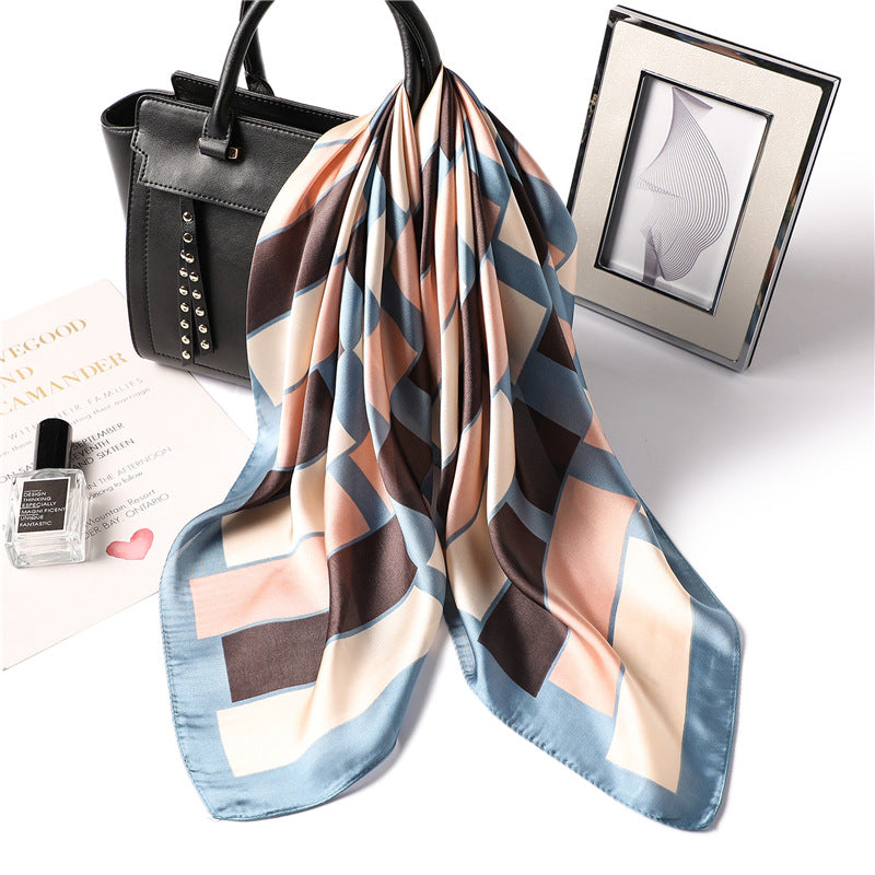 Damen Seidenschal elegant leicht dekorativ Mode Halstuch Stil