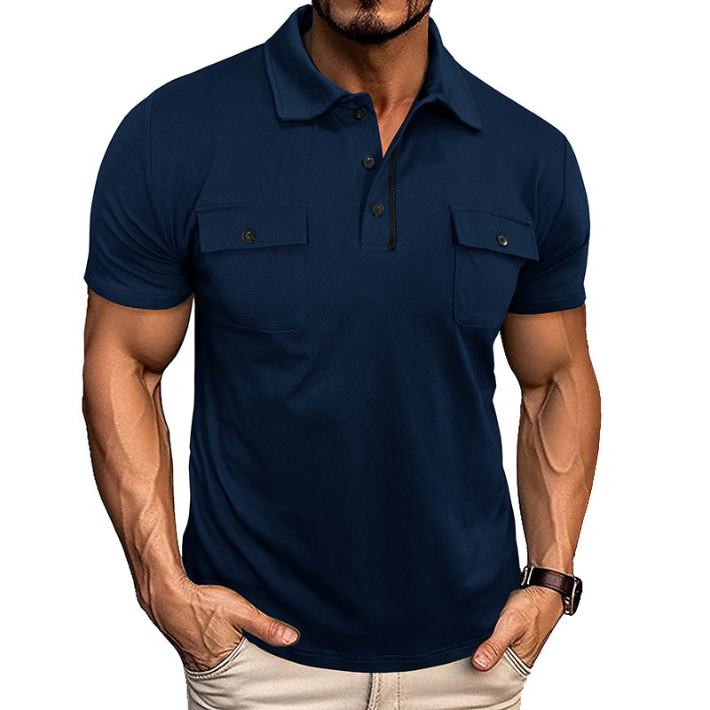 Men's Polo Shirt | Short Sleeve Outdoor Casual Modern Pockets