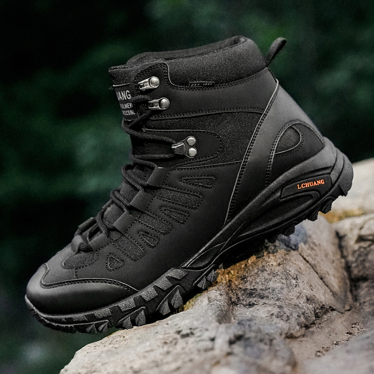 Men's High Top Lace-Up Winter Boots – Martens Style Leather Ankle Boots