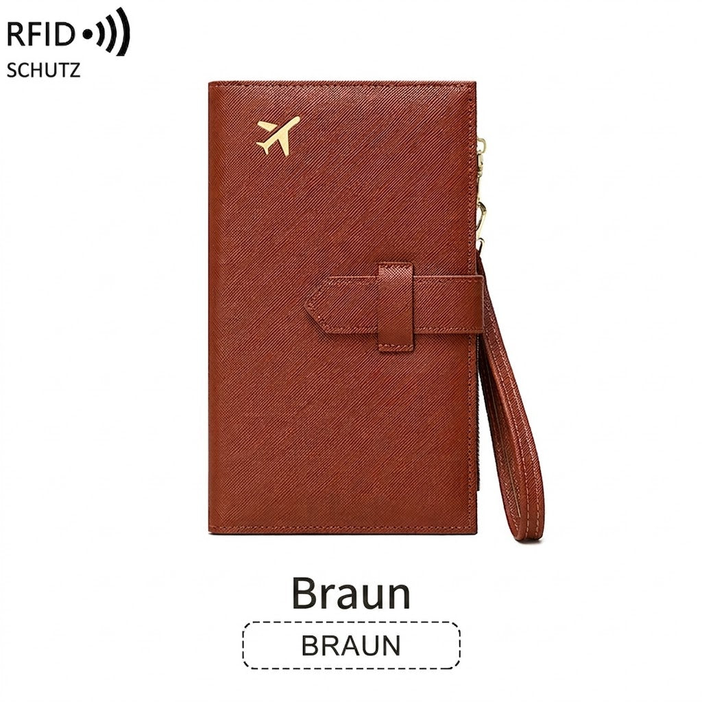 RFID Damen Geldbörse Reisepasshülle sicher groß multifunktional