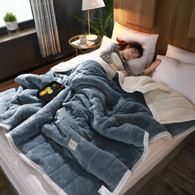 Fleece Decke Luxus | dick warm weich Winter Sofa Bett