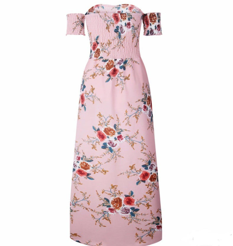 Boho Off-Shoulder Maxi Dress - Breezy Summer & Beach Dress for Women
