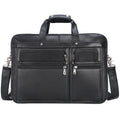 Men's 17-inch Full-Grain Cowhide Leather Premium Business Laptop Bag