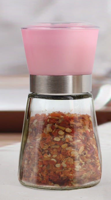 Pepper Mill Glass Bamboo | Manual Spice Grinder Adjustable