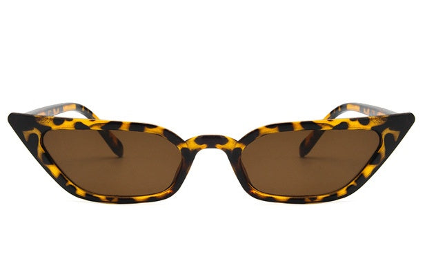 Vintage Cat-Eye Sonnenbrille Damen | Schmale Retro UV400 Shades