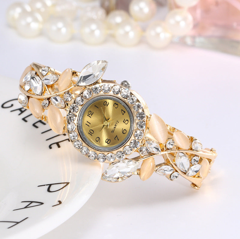 Ladies' Rhinestone Wristwatch | Elegant Fashion Jewelry Watch