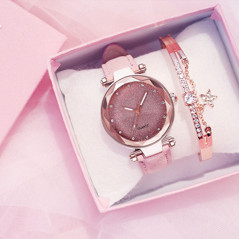 Ladies Electronic Wristwatch Set | Elegant Gift Box Watch