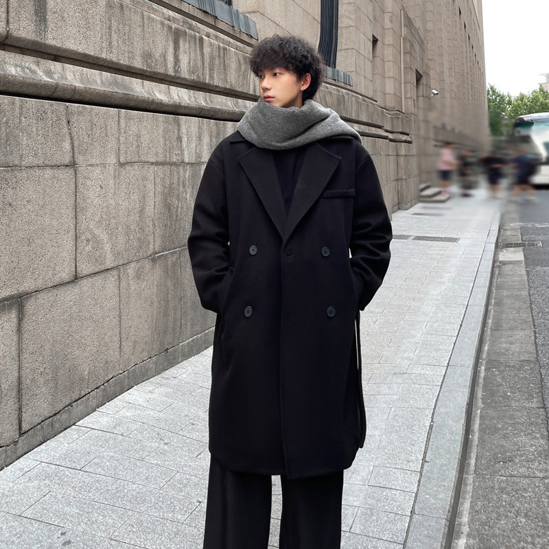Men's Wool Coat Loose Fit – Autumn Winter Elegant Coat